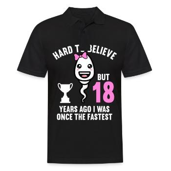 18 Jahre vor 18 Jahren schnellste 18. Geburtstag - Männer Poloshirt - Schwarz - Vorne - Kai (181cm)