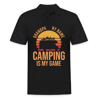 Wohnwagen Wohnmobil Caravan Camper - Männer Poloshirt - Schwarz - Vorne - Kai (181cm)