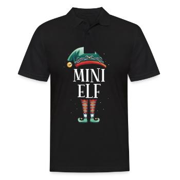 Weihnachten Partnerkostüm Kleiner Elf Elfe Elfen - Männer Poloshirt - Schwarz - Vorne - Kai (181cm)
