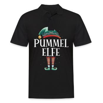 Weihnachten Partnerkostüm Pummel Elf Elfe Elfen - Männer Poloshirt - Schwarz - Vorne - Kai (181cm)