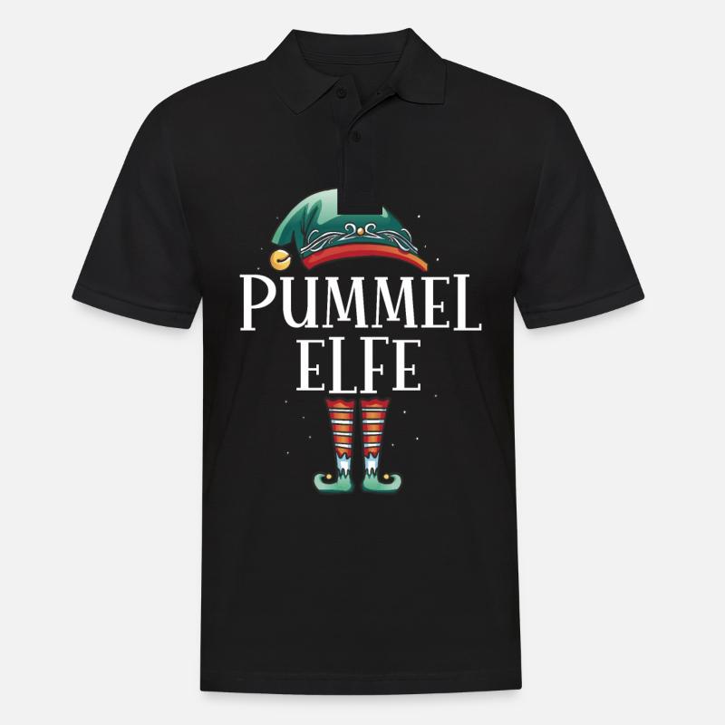 Weihnachten Partnerkostüm Pummel Elf Elfe Elfen - Männer Poloshirt - Schwarz