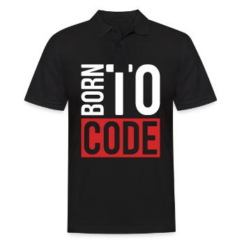 Programmeur Coder Développeur de logiciels - Polo Homme - noir - Devant - Kai (181cm)