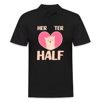 Otter Her Otter Half - Men's Polo Shirt - black - Front - Kai (181cm)