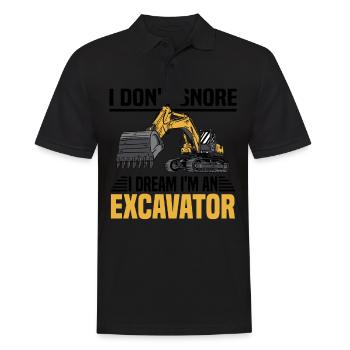 Pelle sur chenilles Excavatrice Excavatrice Désolé Machine de construction - Polo Homme - noir - Devant - Kai (181cm)