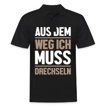 Drechseln Tischler Drechslerei Schreiner Drechsler - Männer Poloshirt - Schwarz - Vorne - Kai (181cm)