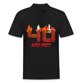 40 ans et 40e anniversaire chaud - Polo Homme - noir - Devant - Kai (181cm)