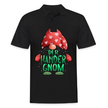 Wandern Wanderer Der Wander Gnom - Männer Poloshirt - Schwarz - Vorne - Kai (181cm)