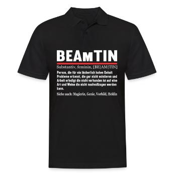Beamten Verbeamtung öffentlicher Dienst Definition - Männer Poloshirt - Schwarz - Vorne - Kai (181cm)