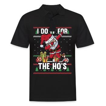 Xmas I Do It For The Ho's Santa Claus Ugly - Männer Poloshirt - Schwarz - Vorne - Kai (181cm)