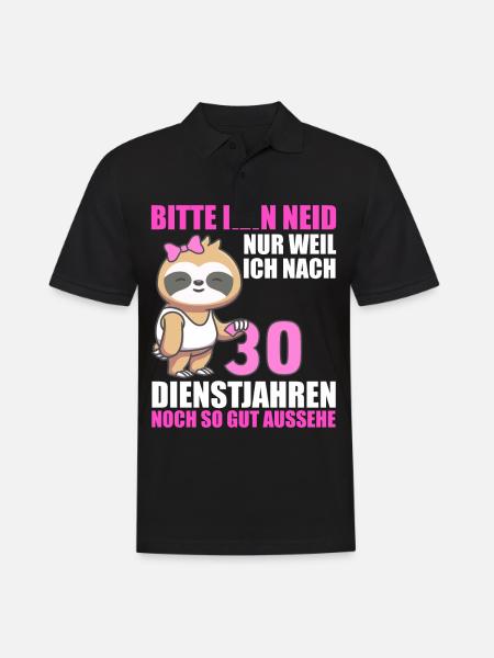 30 Jahre im Dienst 30 Jähriges Dienstjubiläum - Männer Poloshirt - Schwarz