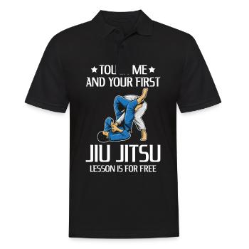 Jiu Jitsu-Angebot für einen Jiu Jitsu-Lehrer - Männer Poloshirt - Schwarz - Vorne - Kai (181cm)