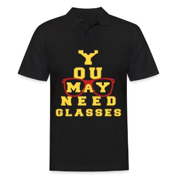 Funny You May Need Glasses Optician Profession - Men's Polo Shirt - black - Front - Kai (181cm)