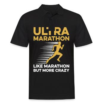 Ultramarathon-Design für einen Ultraläufer - Männer Poloshirt - Schwarz - Vorne - Kai (181cm)