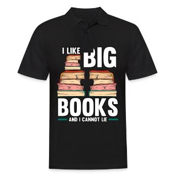 Funny I Like Big Books And I Cannot Lie Reading - Männer Poloshirt - Schwarz - Vorne - Kai (181cm)