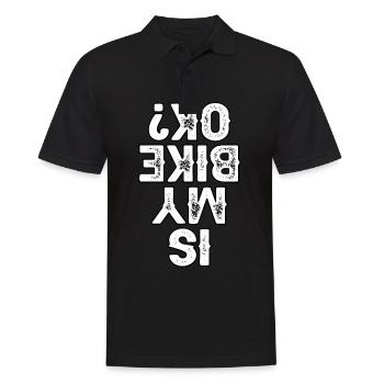 Funny Is My Bike Ok Mountain Biking Lover Cyclist - Männer Poloshirt - Schwarz - Vorne - Kai (181cm)