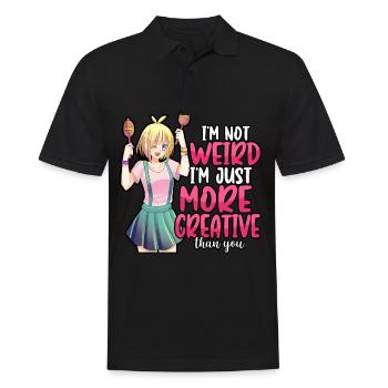 Anime I'm Not Weird I'm Just More Creative Otaku - Men's Polo Shirt - black - Front - Kai (181cm)