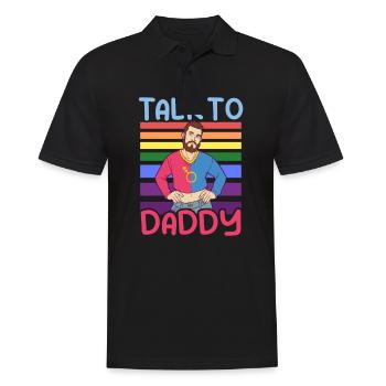 Gay Daddy Vintage Parler à Papa - Polo Homme - noir - Devant - Kai (181cm)