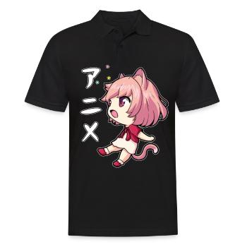 Anime Otaku Weeb Anime Japanese - Men's Polo Shirt - black - Front - Kai (181cm)