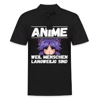 Anime weil Menschen Otaku Weeb Anime - Männer Poloshirt - Schwarz - Vorne - Kai (181cm)
