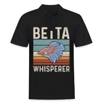 Betta Whisperer Angebot für einen - Männer Poloshirt - Schwarz - Vorne - Kai (181cm)