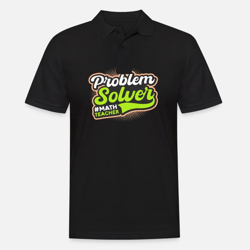 Math Teacher Problem Solver - Men's Polo Shirt - black