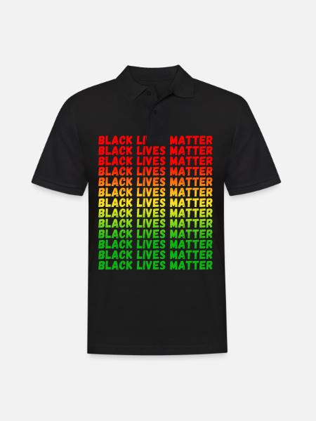 Black Lives Matter Melanin Kings Queens - Männer Poloshirt - Schwarz