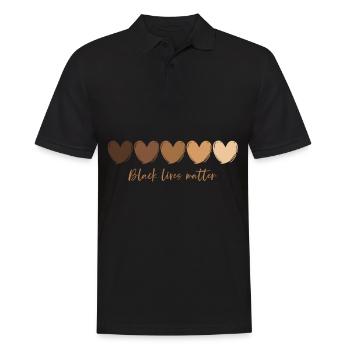 Black Lives Matter Melanin Kings Queens - Polo Homme - noir - Devant - Kai (181cm)