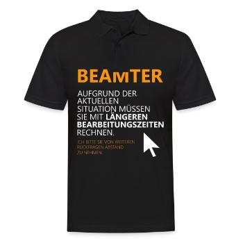 Beamter Spruch - Männer Poloshirt - Schwarz - Vorne - Kai (181cm)