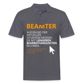 Beamter Spruch - Männer Poloshirt - Anthrazit - Vorne - Nico (186cm)