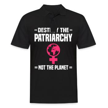 Feminism Equality Women's Power Slogan - Men's Polo Shirt - black - Front - Kai (181cm)