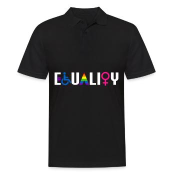 Egalité MOIS DE LA FIERTÉ LGBT Hommes Femmes Gay Bi - Polo Homme - noir - Devant - Kai (181cm)