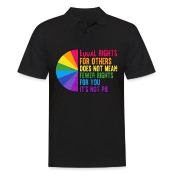 Equal Rights For Others LGBT Bi Pride Month - Männer Poloshirt - Schwarz - Vorne - Kai (181cm)