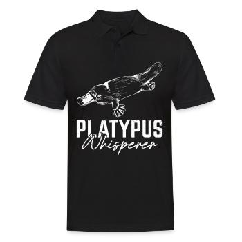 Platypus Whisperer Quote for a Monotreme Platypus - Männer Poloshirt - Schwarz - Vorne - Kai (181cm)