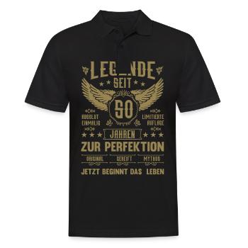 Legende seit 50 Jahren 50. Geburtstag - Männer Poloshirt - Schwarz - Vorne - Kai (181cm)