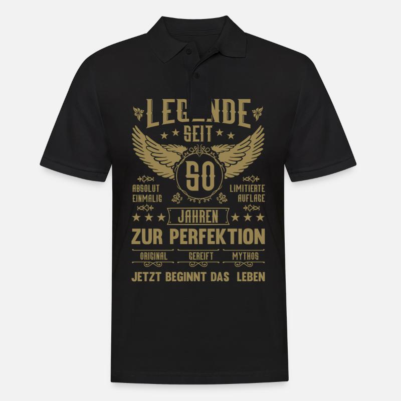 Legende seit 50 Jahren 50. Geburtstag - Männer Poloshirt - Schwarz