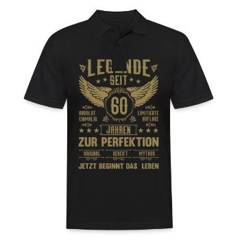 Legende seit 60 Jahren 60. Geburtstag - Männer Poloshirt - Schwarz - Vorne - Kai (181cm)
