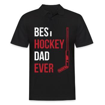 Best Hockey Dad ever Quote for your Hockey Dad - Männer Poloshirt - Schwarz - Vorne - Kai (181cm)