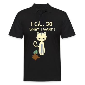 Cats Kitten Cat Mom Cat Dad Cat Cat Cat - Men's Polo Shirt - black - Front - Kai (181cm)