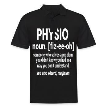 Physiothérapeute Physiothérapeute Physiothérapie - Polo Homme - noir - Devant - Kai (181cm)