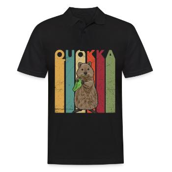 QUOKKA Zitat für einen Quokka-Liebhaber - Männer Poloshirt - Schwarz - Vorne - Kai (181cm)