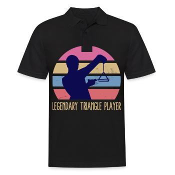 Triangle player Triangle player Triangle sound - Men's Polo Shirt - black - Front - Kai (181cm)
