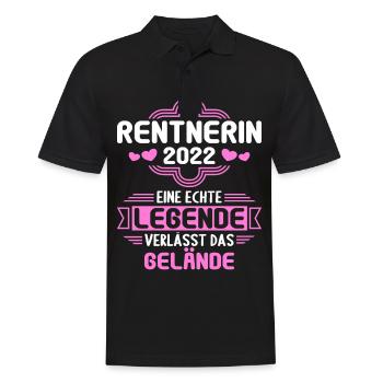 ich lange arbeiten Rentnerin Rentner Rente 2022 - Männer Poloshirt - Schwarz - Vorne - Kai (181cm)