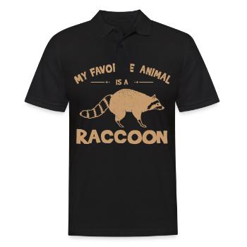 Raccoons Trash Garbage Dead by I Eat Raccoon - Men's Polo Shirt - black - Front - Kai (181cm)