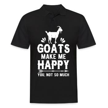 ziegen zicklein meckerziege ziegenbock ziege - Männer Poloshirt - Schwarz - Vorne - Kai (181cm)