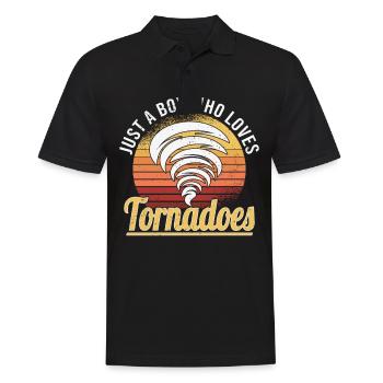 Tornado Hunter Tornado Tornado Chaser Hurricane - Men's Polo Shirt - black - Front - Kai (181cm)