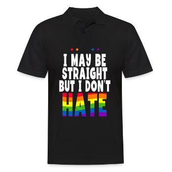 I May Be Straight But I Don't Hate Pride Month - Männer Poloshirt - Schwarz - Vorne - Kai (181cm)