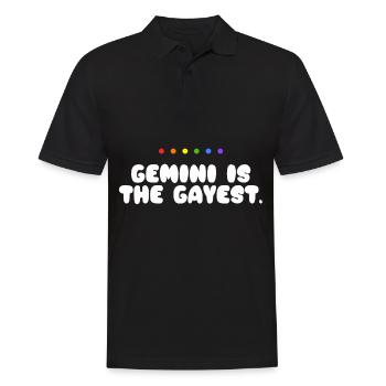 Gemini Is The Gayest Proud Ally LGBT Pride Month - Men's Polo Shirt - black - Front - Kai (181cm)
