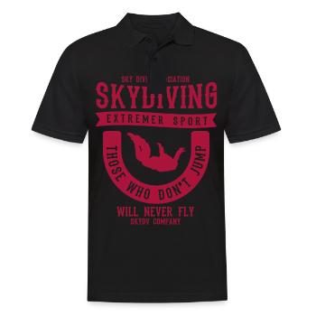 Parachutistes Dictons Parachutisme Sky Dive - Polo Homme - noir - Devant - Kai (181cm)