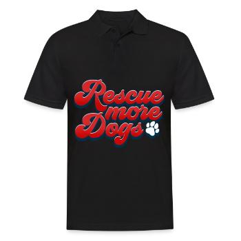 Sauver plus de chiens protéger les animaux Amoureux des chiens - Polo Homme - noir - Devant - Kai (181cm)