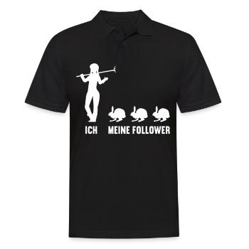 Ich und meine Follower Hase Hasen Häschen Hasen - Männer Poloshirt - Schwarz - Vorne - Kai (181cm)